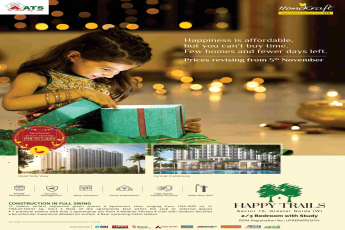 Construction in full swing at ATS HomeKraft Happy Trails in Sector 10, Greater Noida